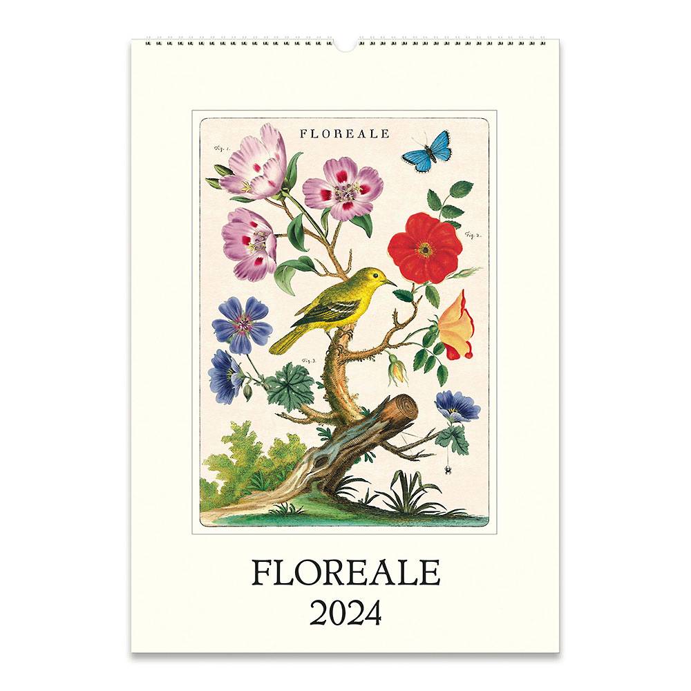 Floreale Wall Calendar 2024 Cavallini & Co Puriri Lane Addenbrooke