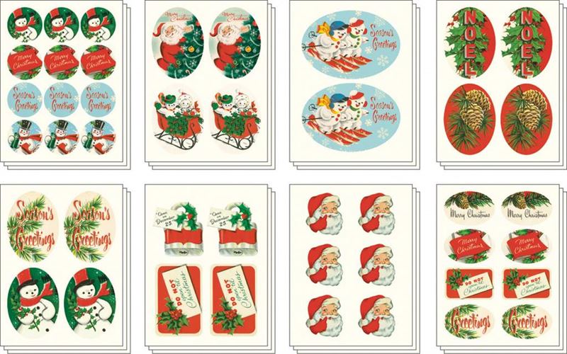Puriri Lane | Christmas Stickers | Cavallini & Co.