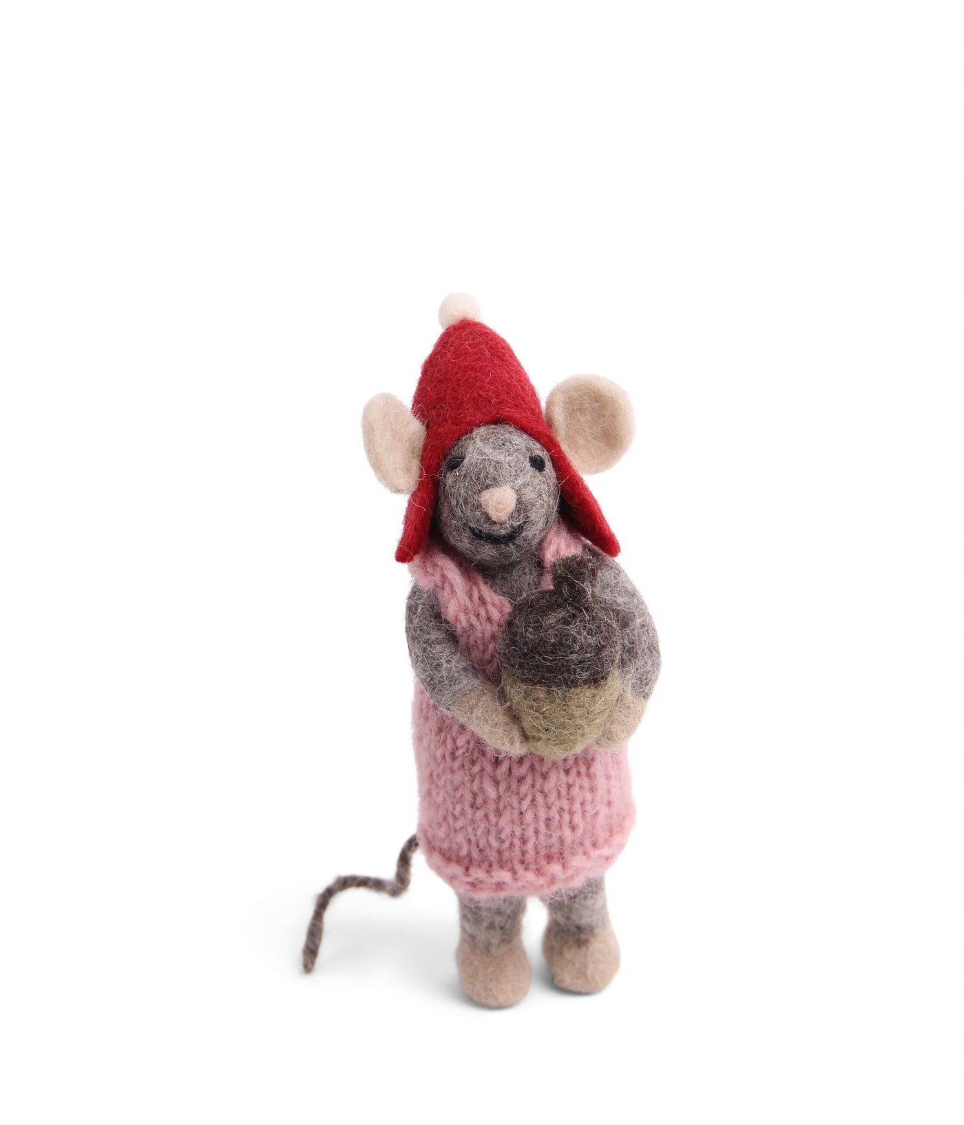 Én Gry & Sif | Felted Girl Mouse with Acorn