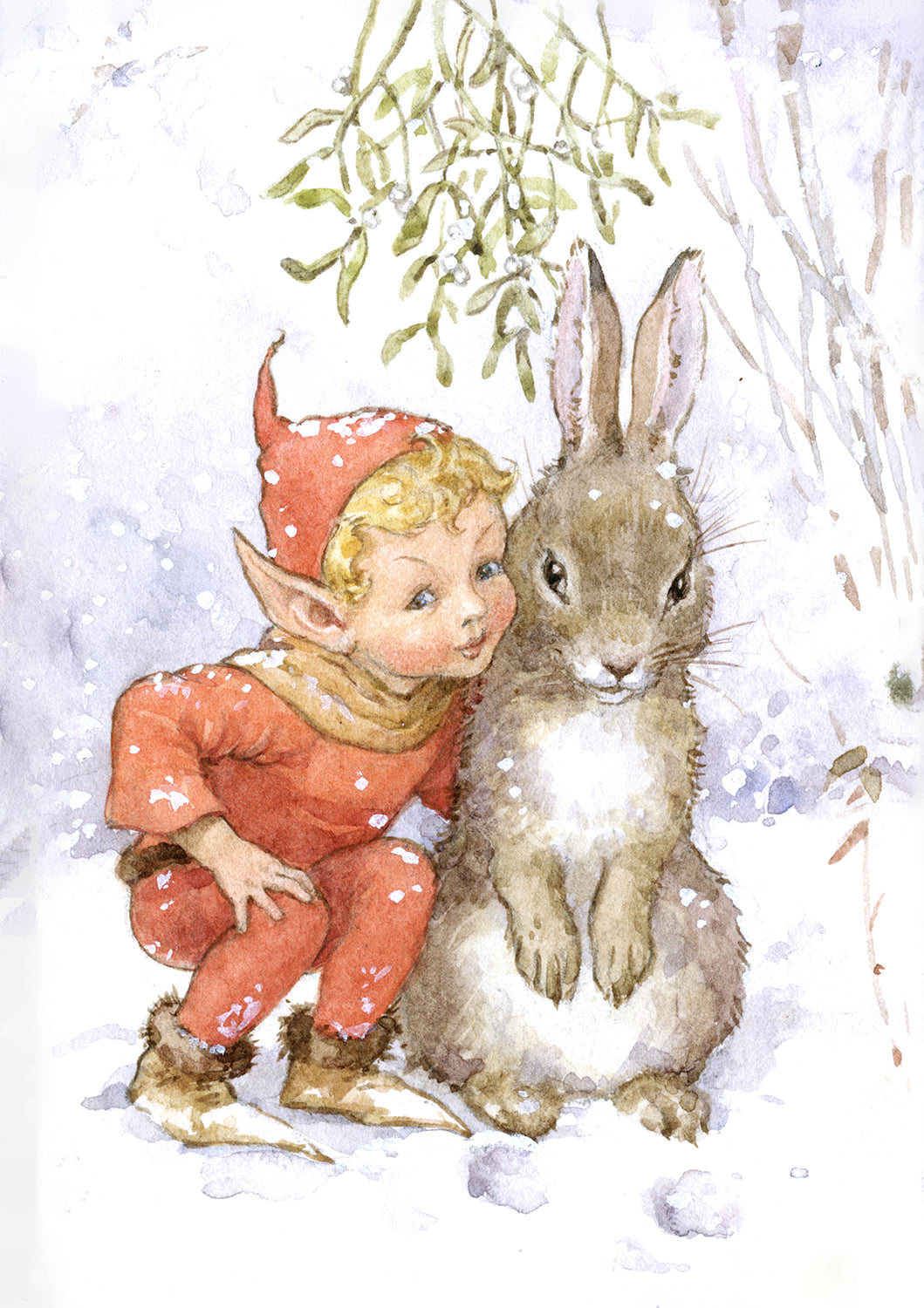 Puriri Lane | Christmas Elf & Bunny | Margaret Tarrant