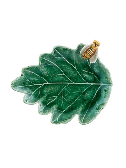 Bordallo Pinheiro | Countryside Leaves Oak Tree Leaf With Bee 14cm