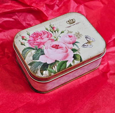 Nostalgia Roses Small Tin w/Van H Chocolates