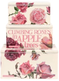 Roses & Words Square Cake Tins | Set Of 3