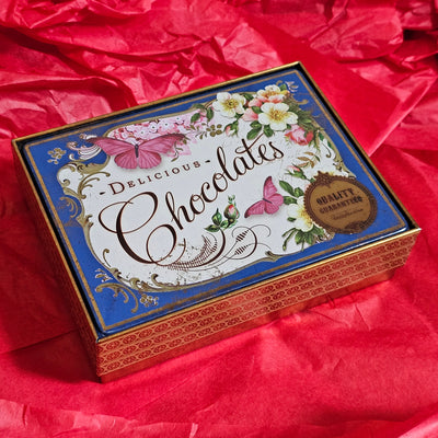 Vintage Tin w/Van H Chocolates
