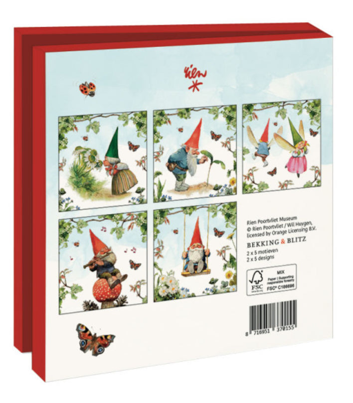 Card Folder | 10-Pack | Kabouter, Rien Poortvliet