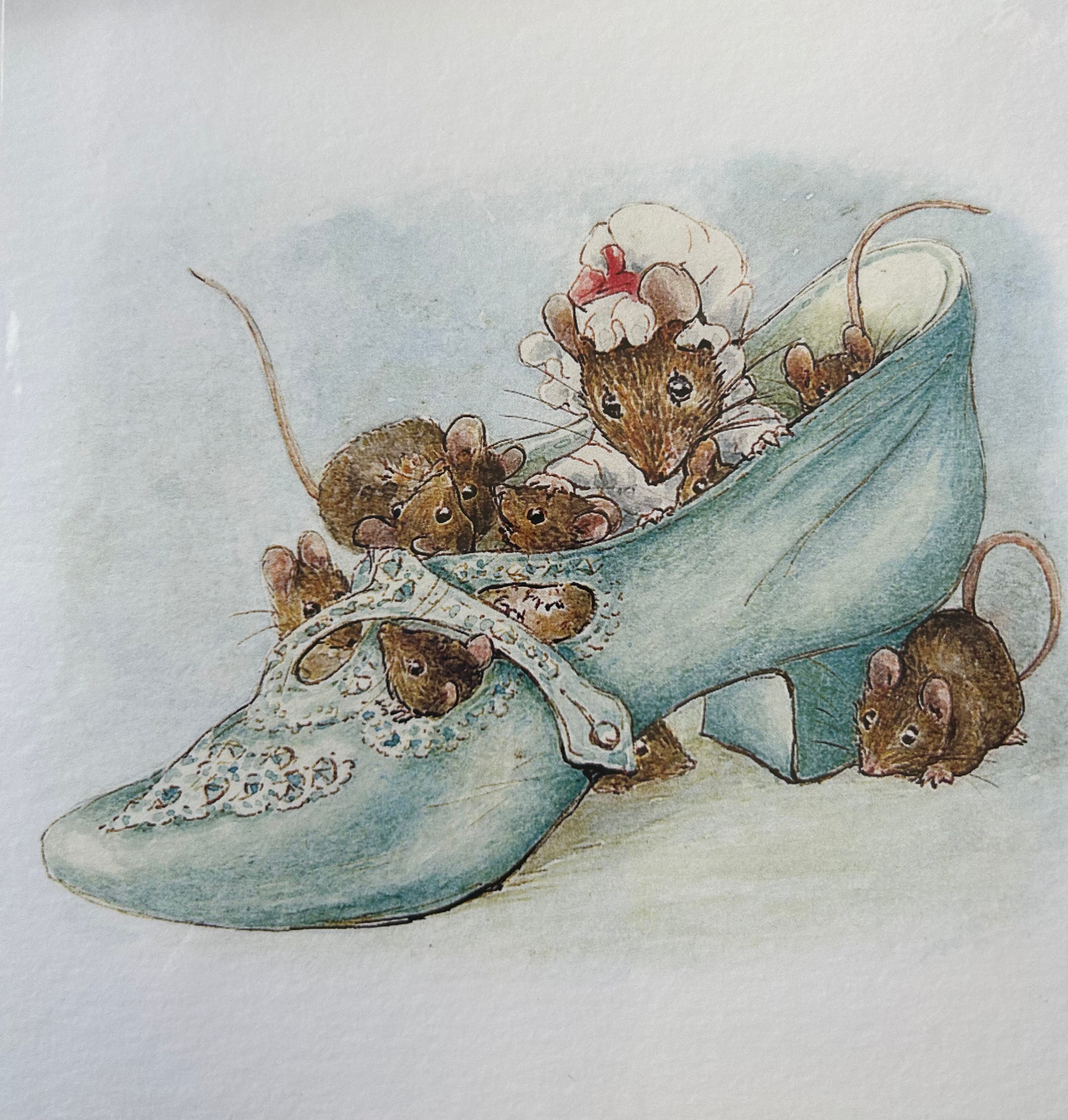 Gift Card Beatrix Potter Mice In Shoe Puriri Lane Addenbrooke