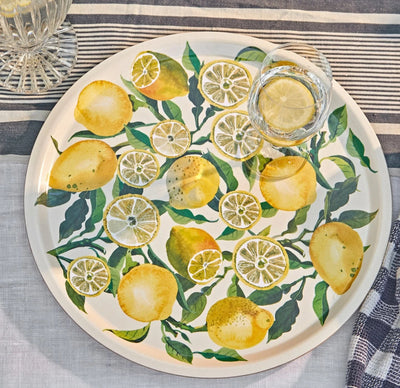 Round Birch Tray | Garden Lemons | Emma Bridgewater