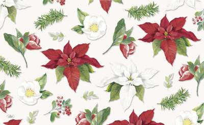 Christmas Florals Allover Serviettes | 20 Pack