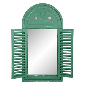 Louvre Distressed Mirror | Green