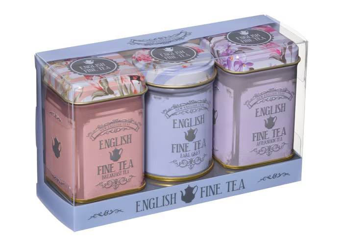 Mini Vintage Victorian Tea Tins | Set Of 3