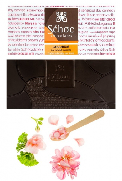 Geranium Dark Chocolate | Schoc Chocolates