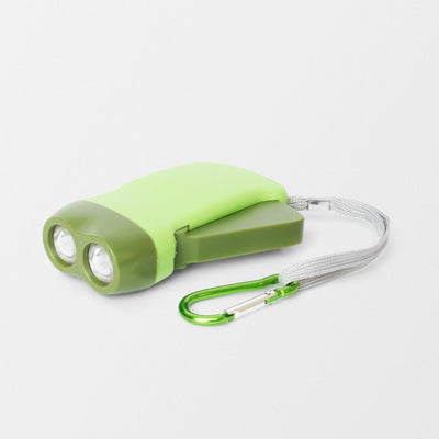 Carabiner With Squeeze Flashlight