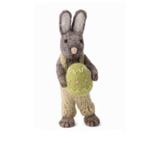 Grey Bunny With Pants & Egg | En Gry & Sif