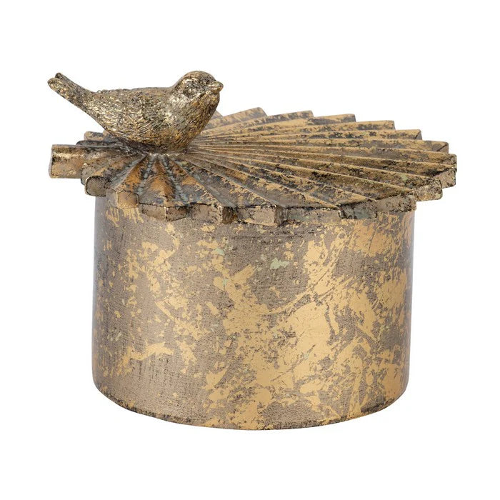 Puriri Lane | Gold Bird Trinket Box