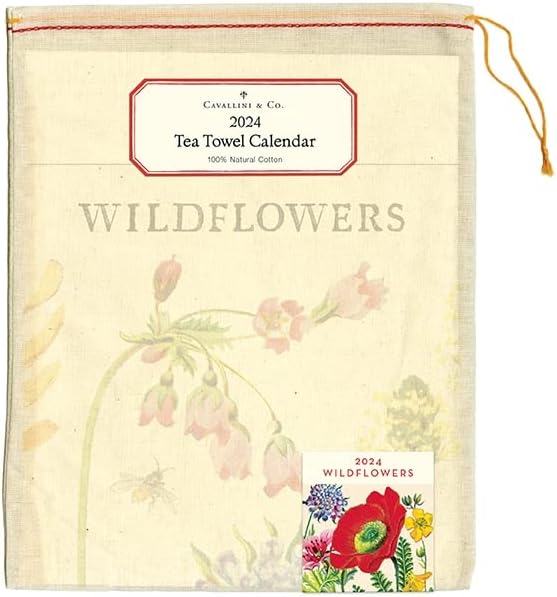 Puriri Lane | Wildflowers | Calendar Tea Towel | Cavallini & Co
