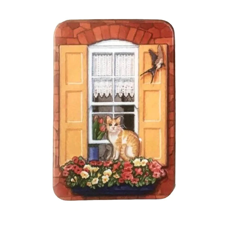 Puriri Lane | Cat in the Window | Rectangle Tin