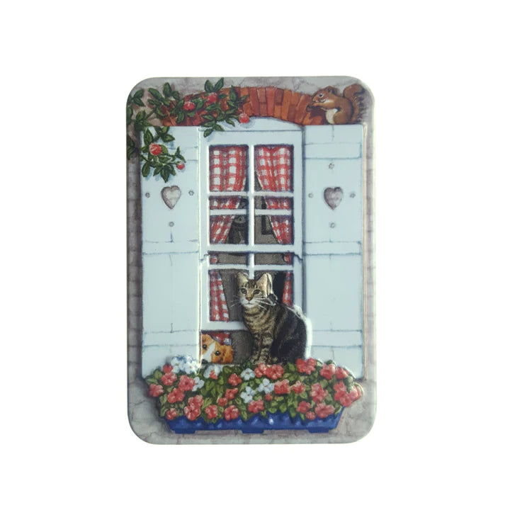 Puriri Lane | Cat in the Window | Rectangle Tin