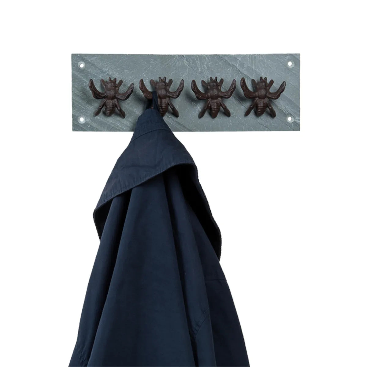 Puriri Lane | Bee Coat Hooks Wall Mounted Plaque | Esschert Design