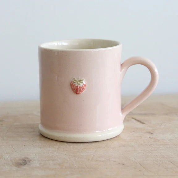 Puriri Lane | Pink Strawberry Mug | Jane Hogben Pottery