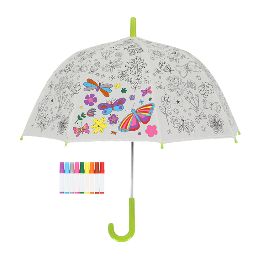 Puriri Lane | Colour in Umbrella | Flowers & Butterflies