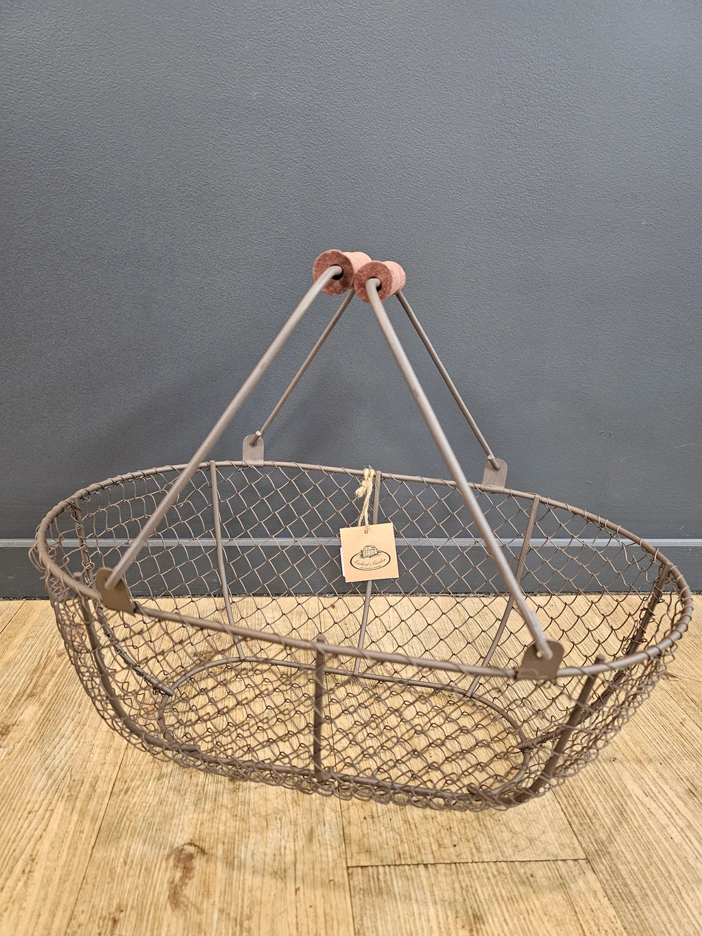 Puriri Lane | Brown Oval Wire Basket | Parnell & Co.