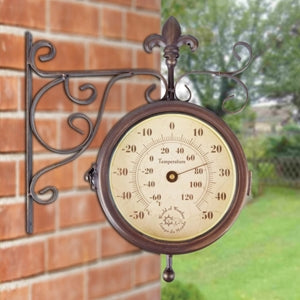 Puriri Lane | Double Sided Station Clock and Thermometer | Parnell & Co.