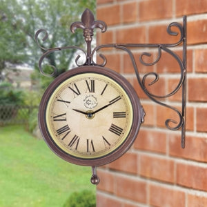 Puriri Lane | Double Sided Station Clock and Thermometer | Parnell & Co.