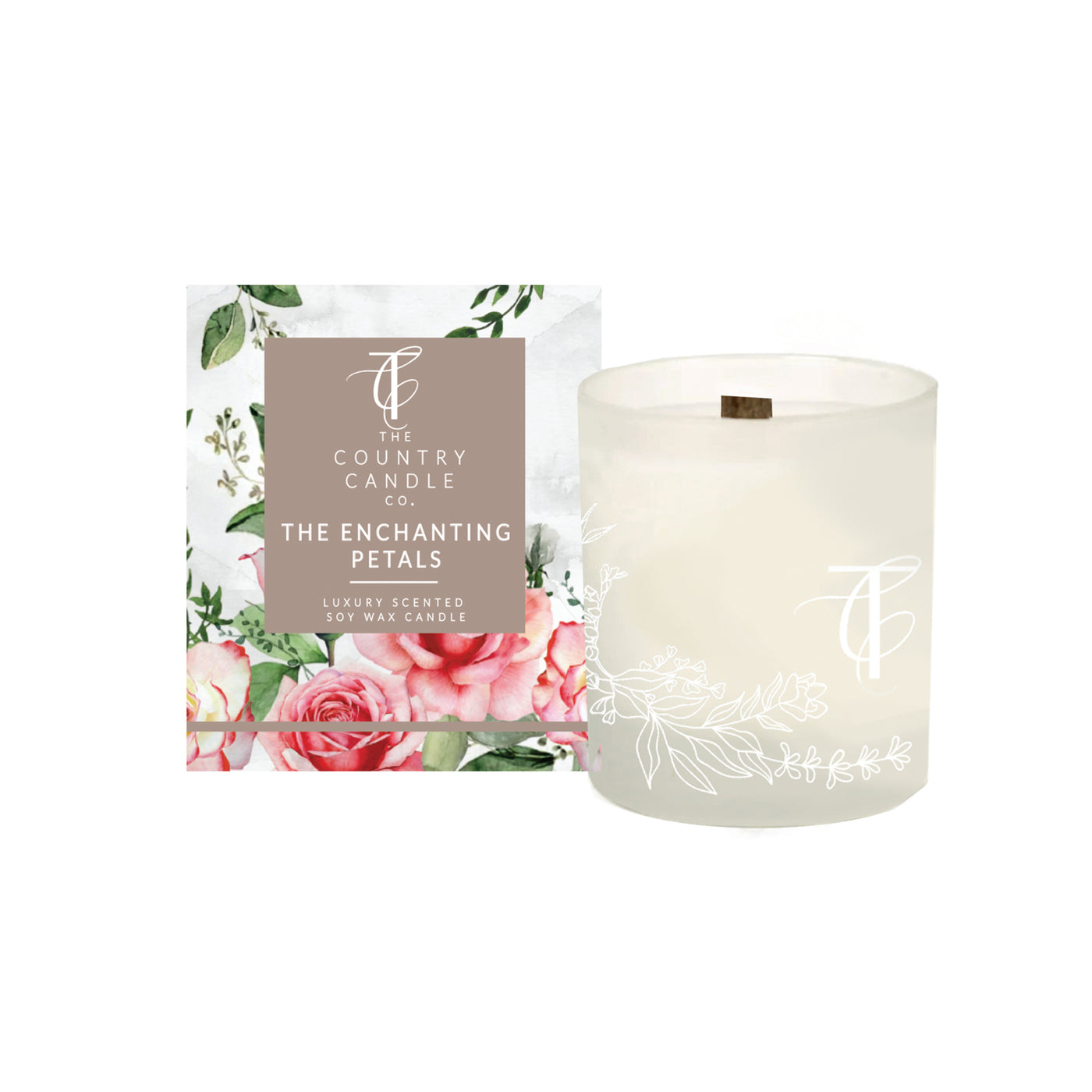 Puriri Lane | The Enchanting Petals Glass Candle | The Country Candle Company