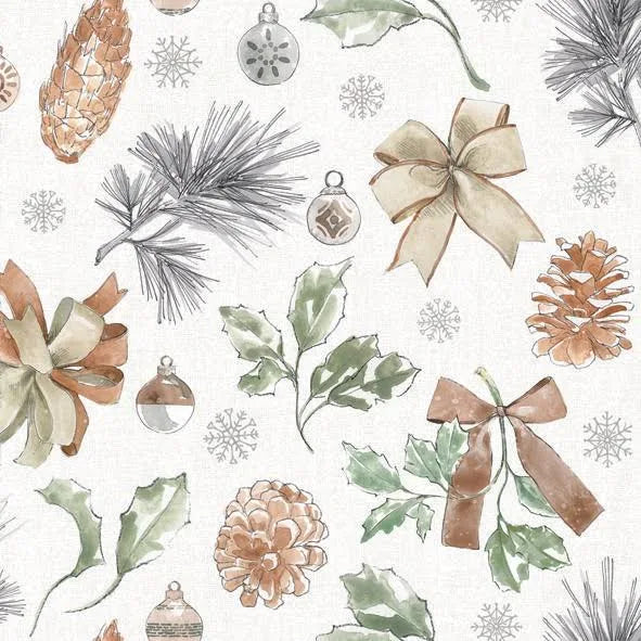 Puriri Lane |  Bows & Baubles | Christmas Napkins | 20 Pack