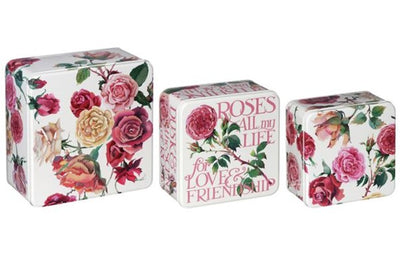 Roses & Words Square Cake Tins | Set Of 3