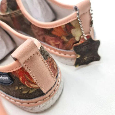 Black Rose-Pink Trim Shoes | Herbee