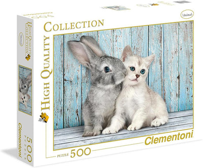 Puriri Lane | Kitten & Bunny | 500 Piece Puzzle