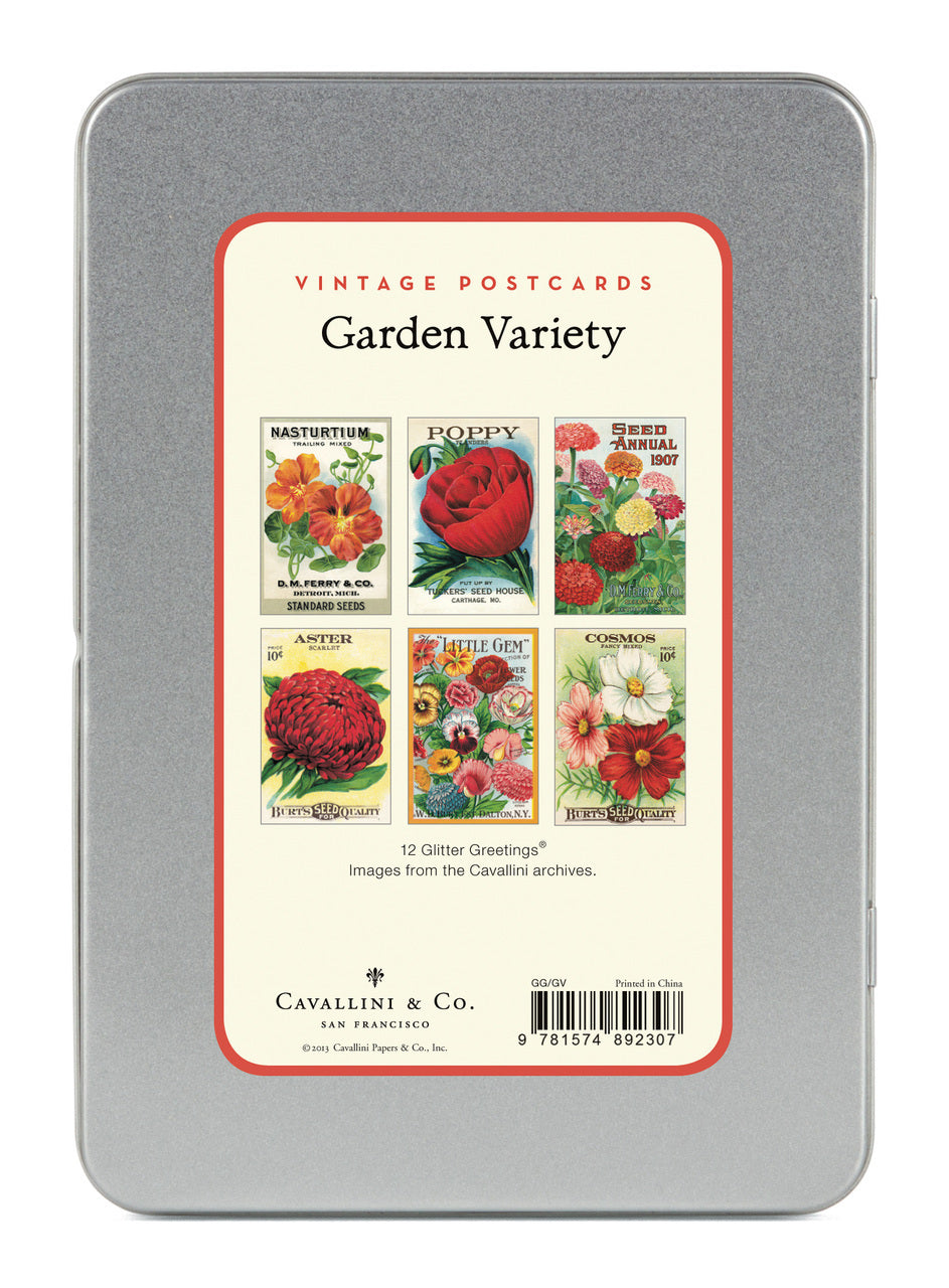 Puriri Lane | Cavallini & Co | Garden Variety | Glitter Postcards