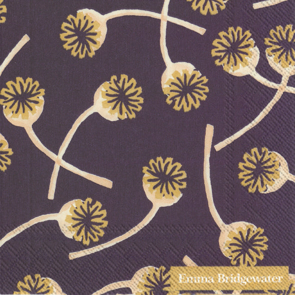 Puriri Lane | Emma Bridgewater | Purple Poppies | Cocktail Serviettes