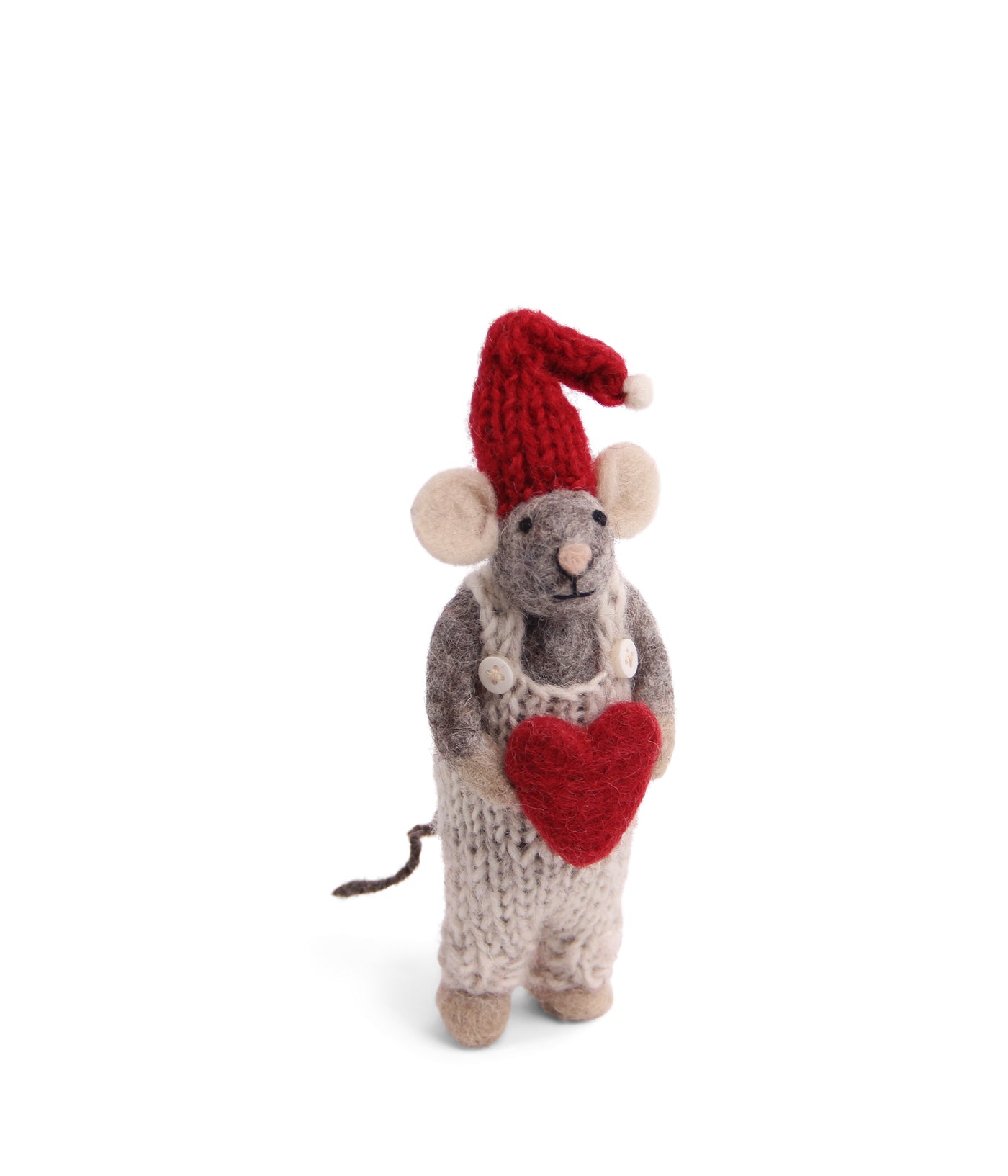 Puriri Lane |  Én Gry & Sif | Felted Boy Mouse with Heart