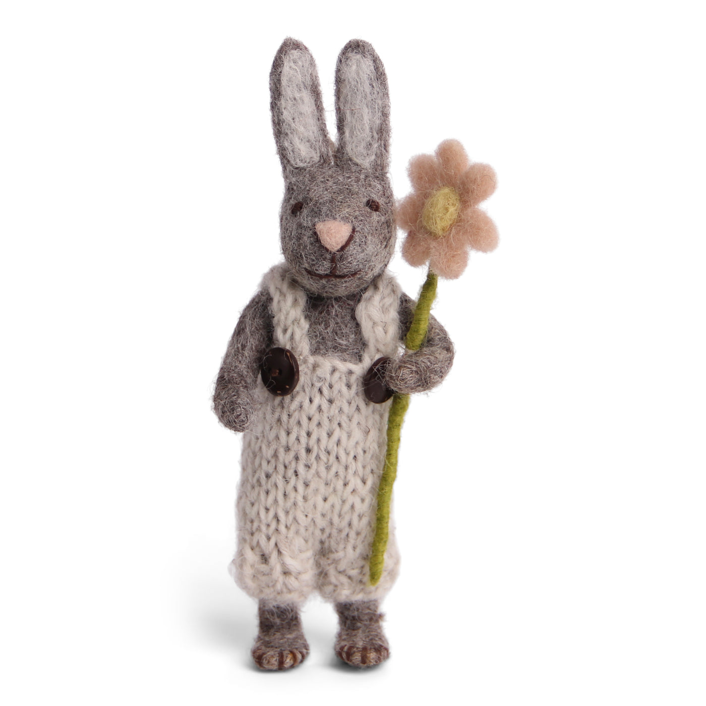 Puriri Lane | En Gry & Sif | Easter Bunny In Dungarees Bearing Flowers