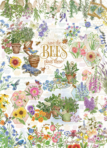 Puriri Lane | Save The Bees Plant These | 1000 Piece Puzzle