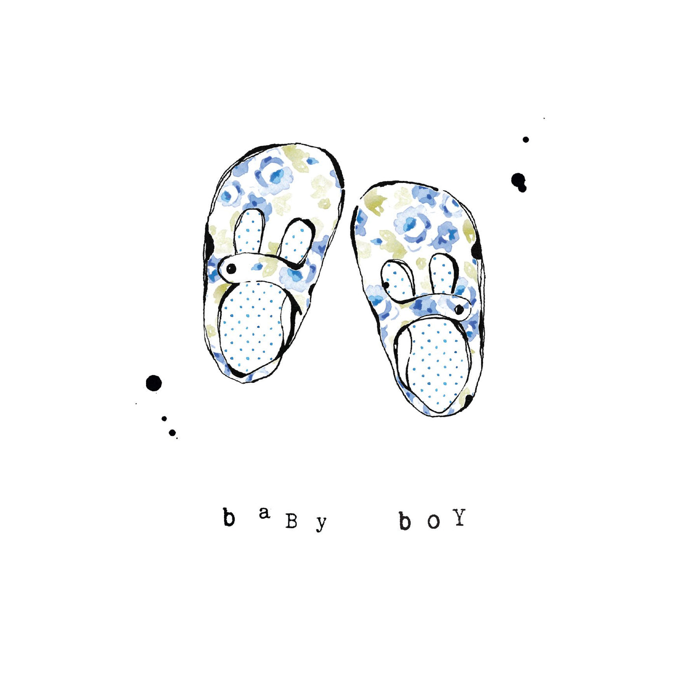 Puriri Lane | Blue Rosebuds | Baby Boy | Card