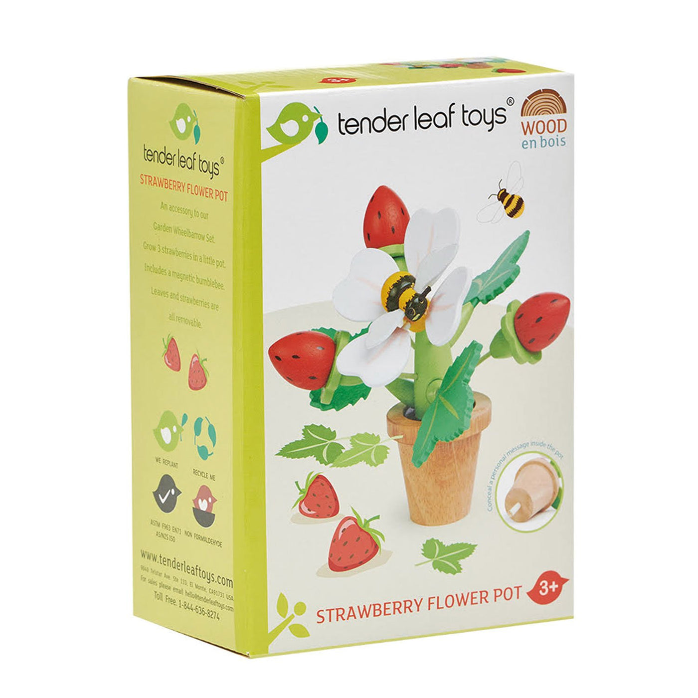 Puriri Lane | Strawberry Flower Pot | Tender Leaf Toys