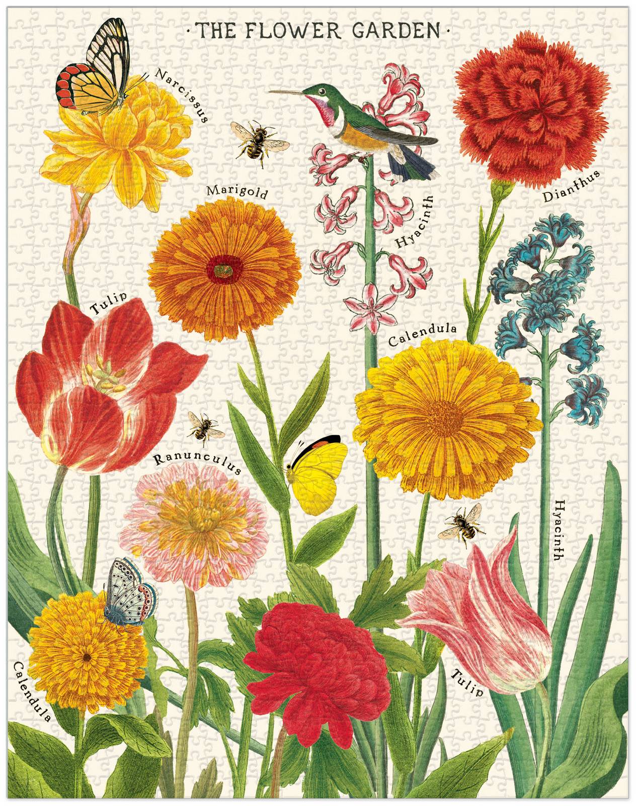 Puriri Lane | The Flower Garden | Cavallini & Co. | 1000 Piece Puzzle