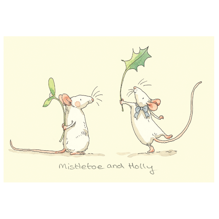 Two Bad Mice | Mistletoe & Holly | Card